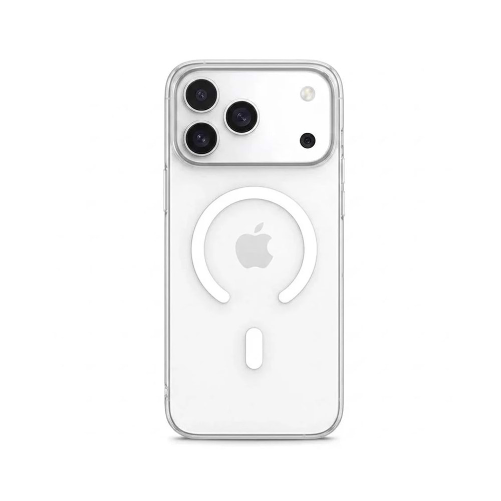 IPHONE 17 PRO MAX MAGSAFE UYUMLU SARARMAYAN ORİGİN KAPAK KILIF - ŞEFFAF