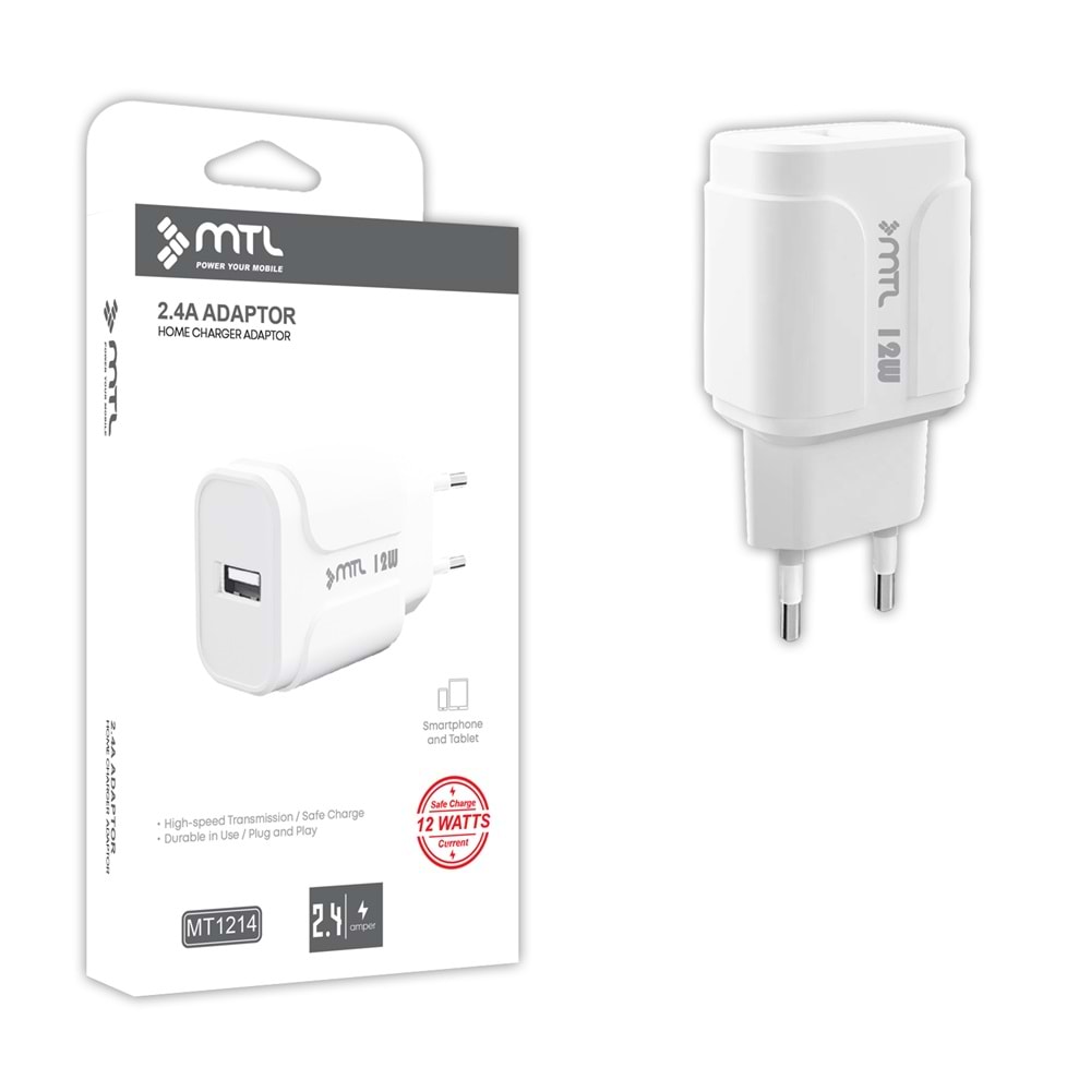 MT1214 12W 2.4A USB ÇIKIŞLI EV ŞARJ ADAPTÖR