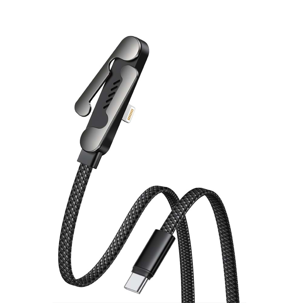MT2535 TYPE-C TO LİGHTNİNG 35W PD KATLANABİLİR STANDLI ŞARJ VE DATA KABLO 10/200