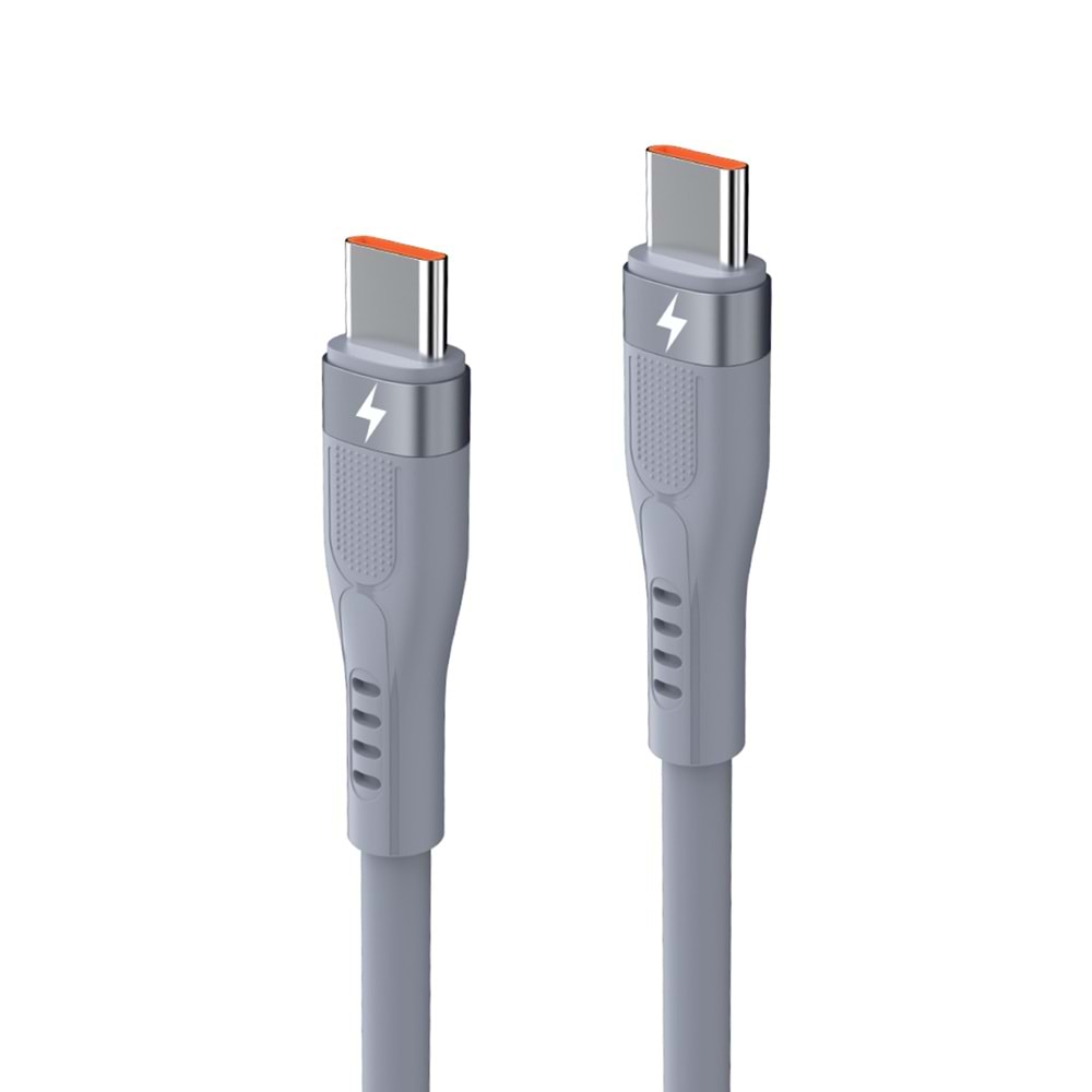 MT2354 60W TYPE-C TO TYPE-C 65W EXTRA YUMŞAK TURBO ŞARJ VE DATA KABLO 10/200
