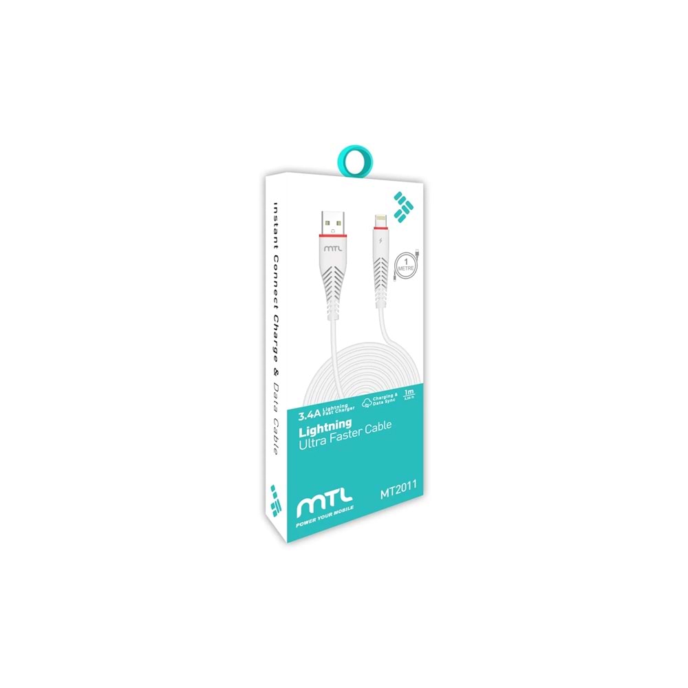 MT2011 3.4A 1METRE LİGHTNİNG USB ŞARJ DATA KABLO /20/300