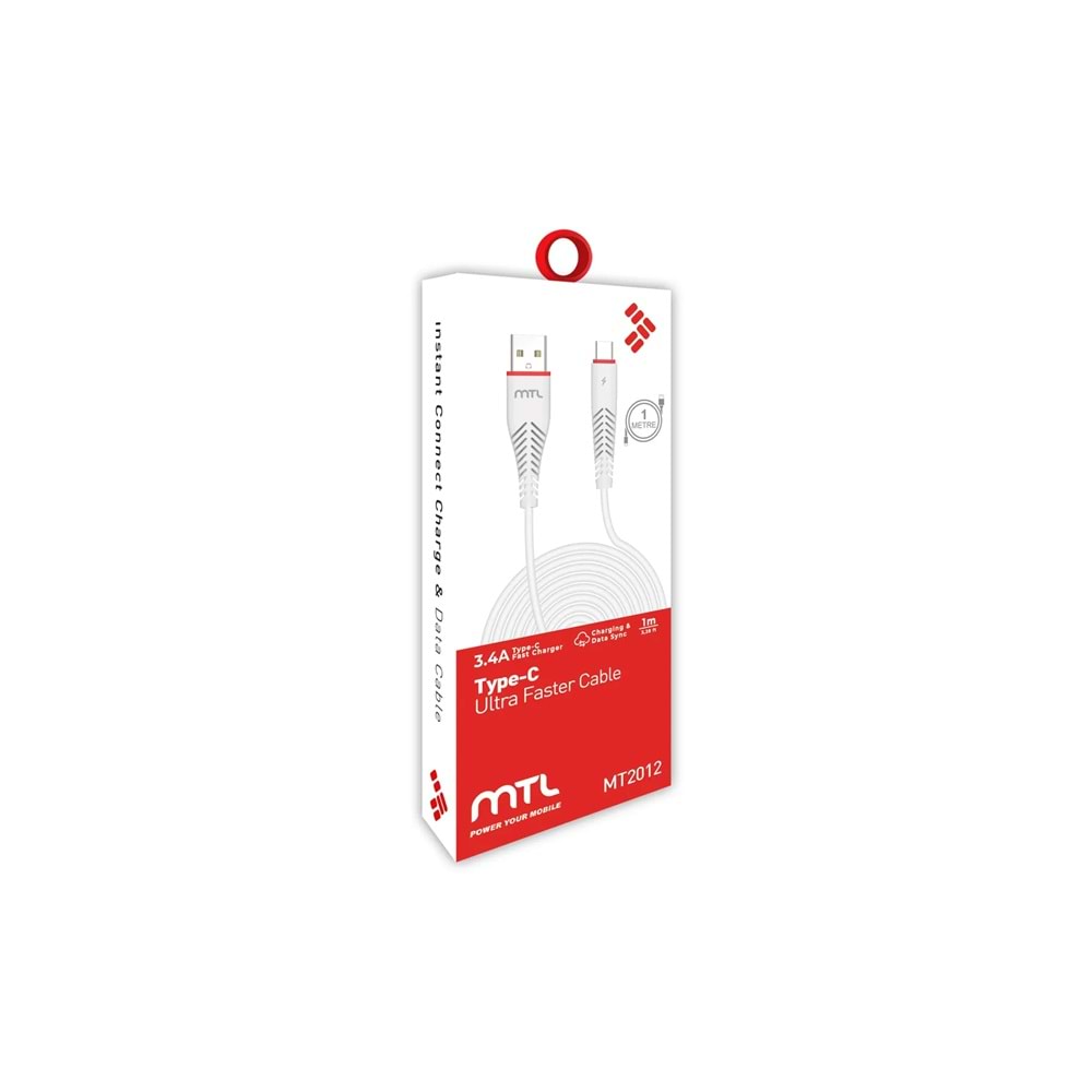 MT2012 3.4A 1METRE TYPE-C USB ŞARJ DATA KABLO /20/300