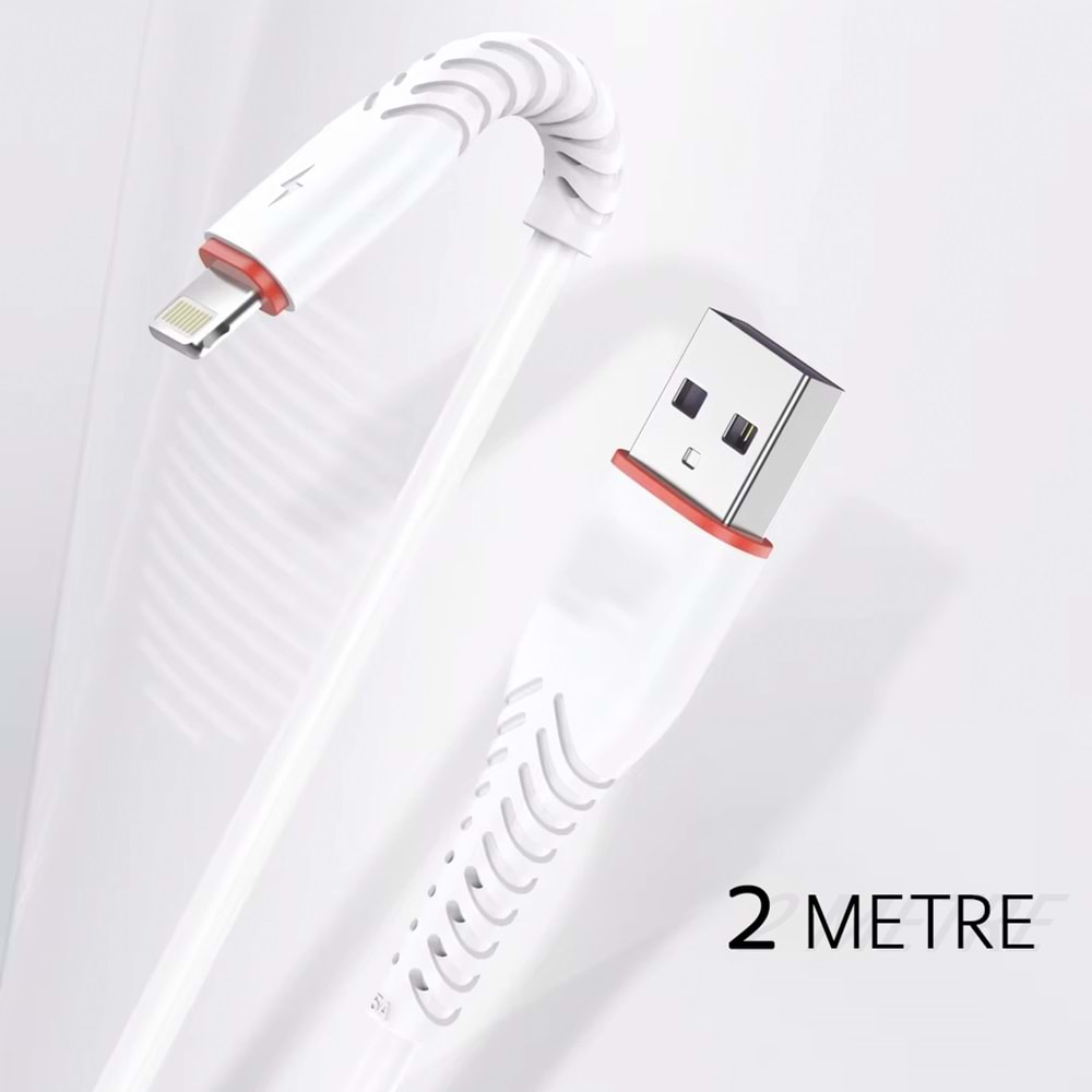 MT2021 3.4A 2METRE LİGHTNİNG USB ŞARJ DATA KABLO /20/300