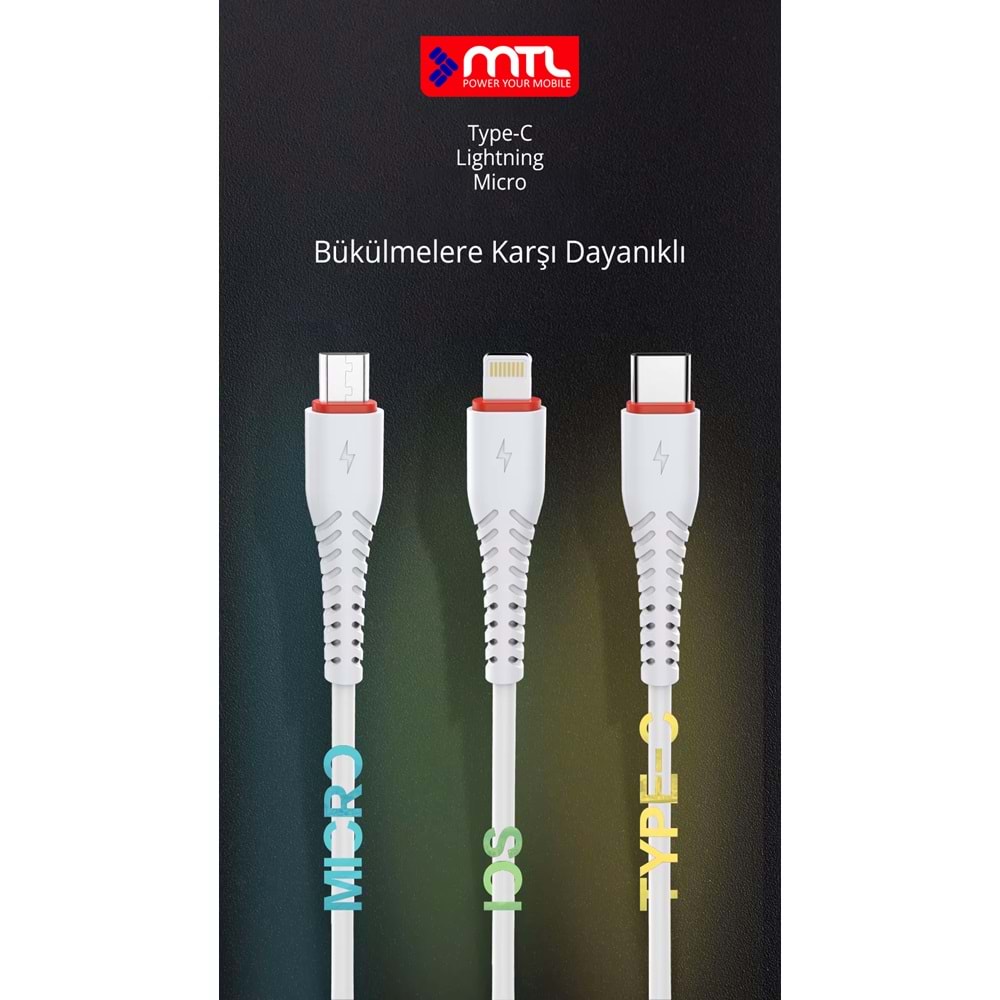 MT2021 3.4A 2METRE LİGHTNİNG USB ŞARJ DATA KABLO /20/300