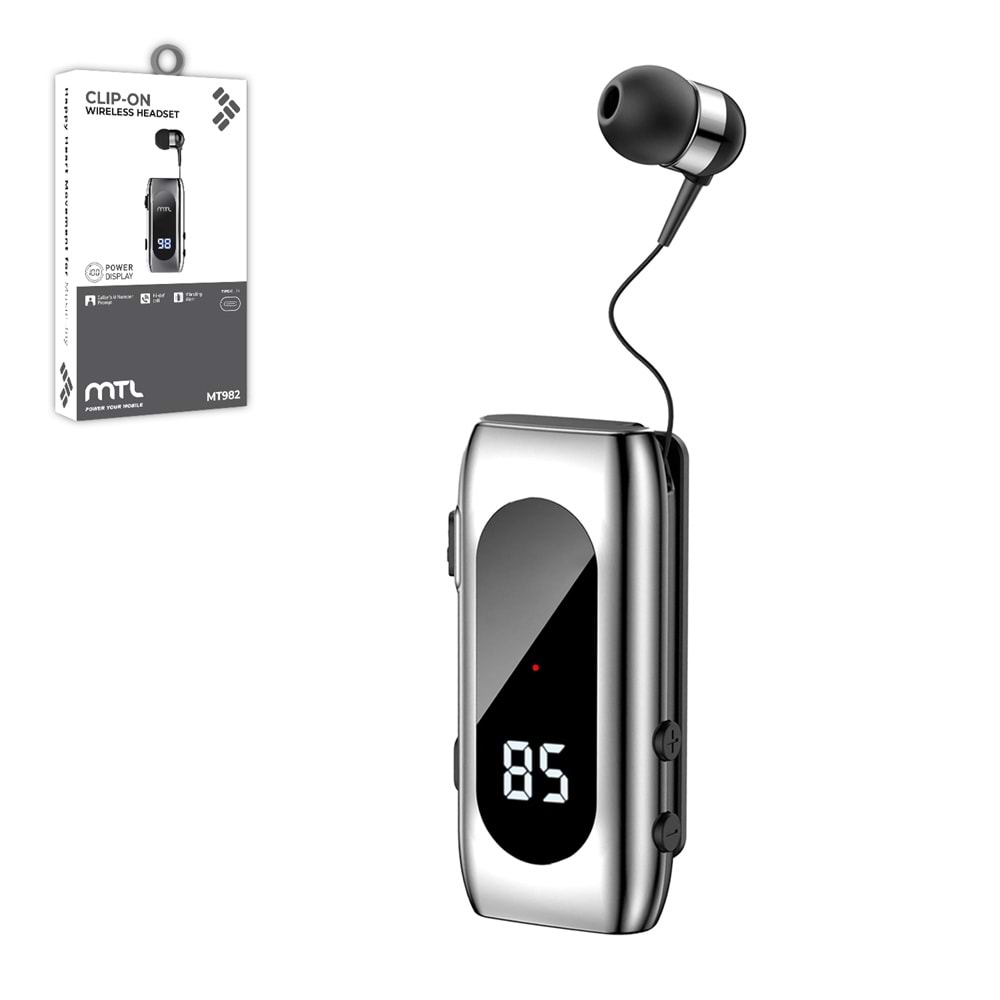 MT982 MAKARON BLUETOOTH KULAKLIK /10/100 - GÜMÜŞ
