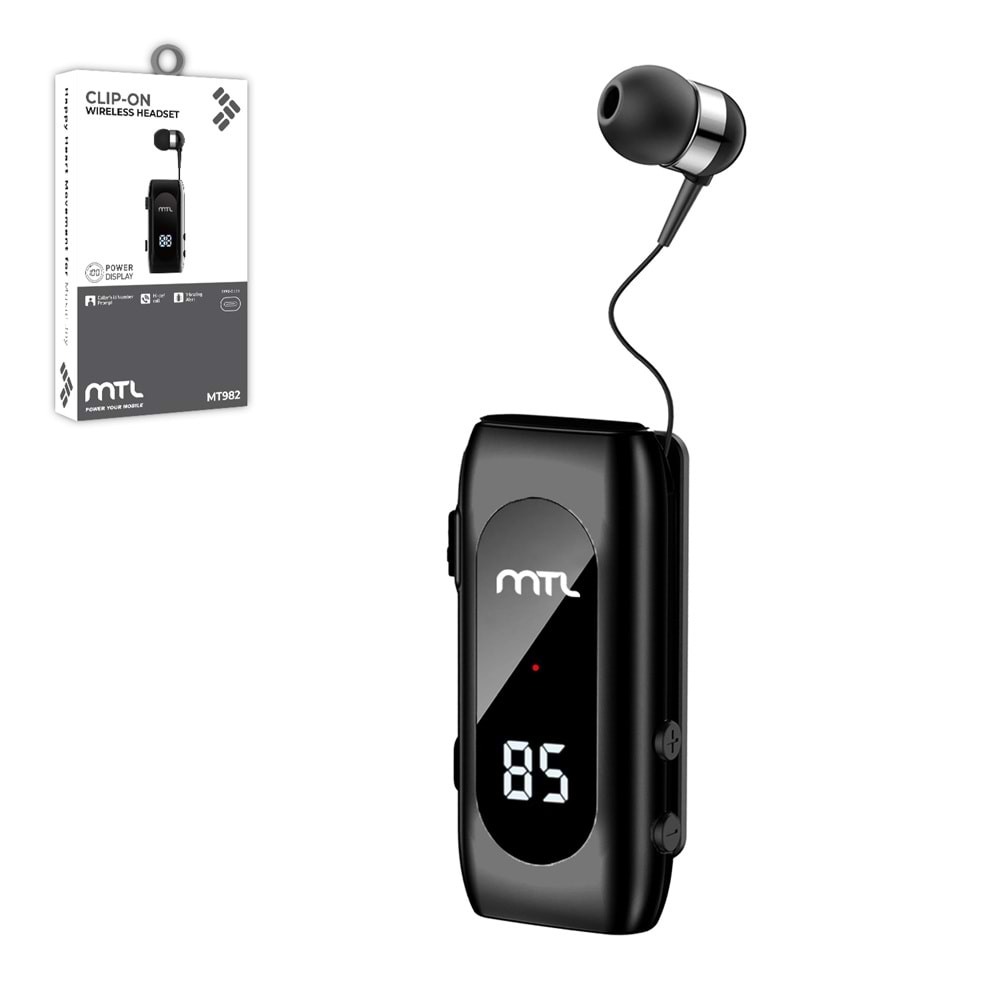 MT982 MAKARON BLUETOOTH KULAKLIK /10/100 - SİYAH
