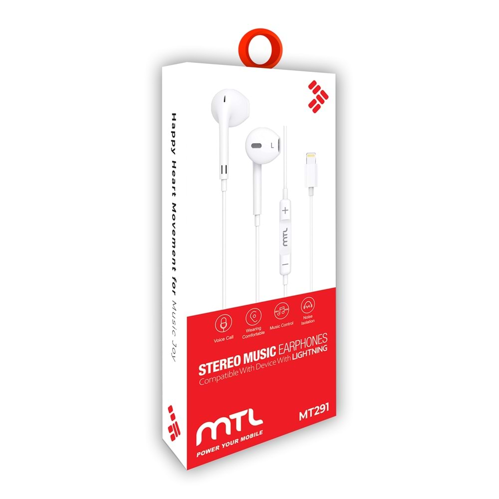 MT291 LİGHTNİNG STEREO KABLOLU KULAKLIK /30/420