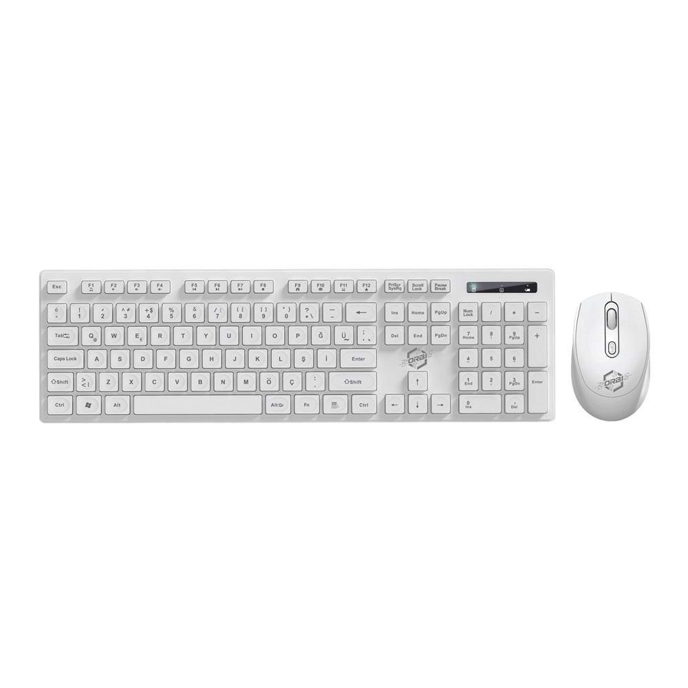 RB-307 WİRELESS KLAVYE & MOUSE SET - ORBİ - RB-307 - BEYAZ