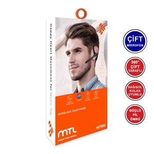 MT910 TEK TARAF ÇİFT MİKROFONLU BLUETOOTH KULAKLIK