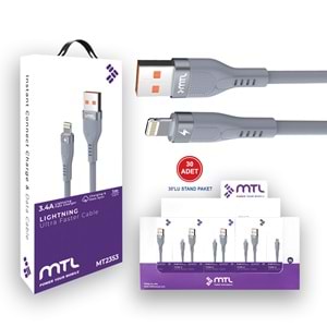 MT2353 3.4A LİGHTNİNG USB ŞARJ DATA KABLO /25/400