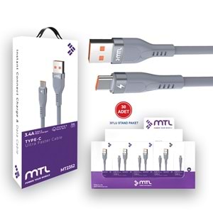 MT2352 3.4A TYPE-C USB ŞARJ DATA KABLO /25/400