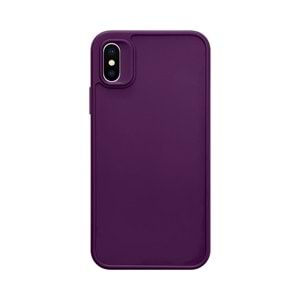 IPHONE X RENK ATMAYAN KEEP SİLİKON KILIF - MOR