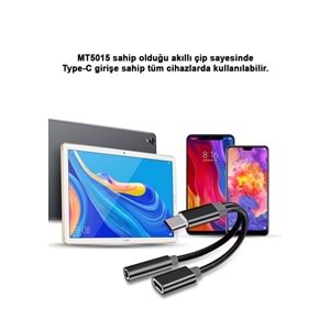 MT5015 2 in 1 TYPE-C SES VE ŞARJ ADAPTÖR KABLO /30/300