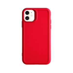 IPHONE 11 RENK ATMAYAN KEEP SİLİKON KILIF - KIRMIZI