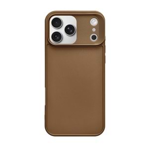 IPHONE 17 PRO RENK ATMAYAN KEEP SİLİKON KILIF - KAHVERENGİ
