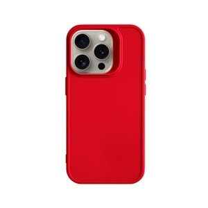 IPHONE 15 PRO RENK ATMAYAN KEEP SİLİKON KILIF - KIRMIZI