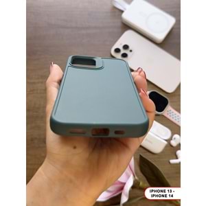 IPHONE 13/14 RENK ATMAYAN KEEP SİLİKON KILIF - HAKI