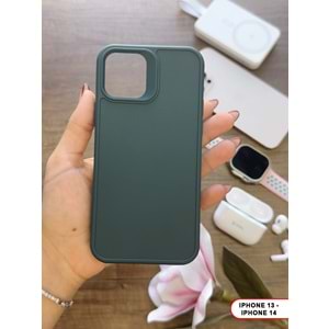 IPHONE 13/14 RENK ATMAYAN KEEP SİLİKON KILIF - HAKI