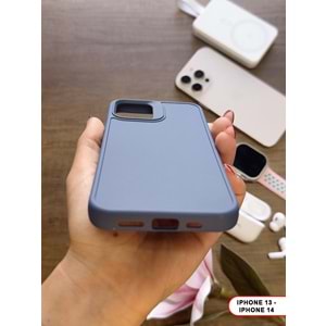 IPHONE 13/14 RENK ATMAYAN KEEP SİLİKON KILIF - LACIVERT
