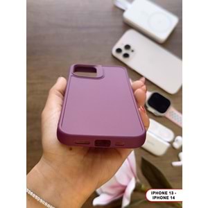IPHONE 13/14 RENK ATMAYAN KEEP SİLİKON KILIF - MOR
