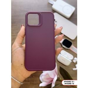 IPHONE 13/14 RENK ATMAYAN KEEP SİLİKON KILIF - MOR