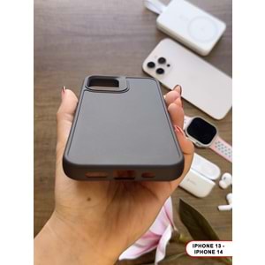 IPHONE 13/14 RENK ATMAYAN KEEP SİLİKON KILIF - SIYAH