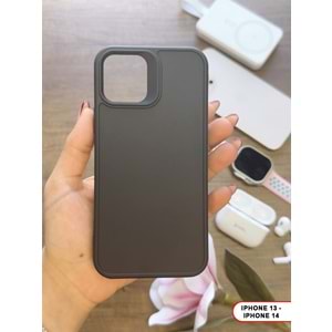 IPHONE 13/14 RENK ATMAYAN KEEP SİLİKON KILIF - SIYAH