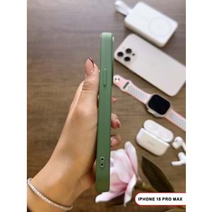IPHONE 15 PRO MAX RENK ATMAYAN KEEP SİLİKON KILIF - HAKI