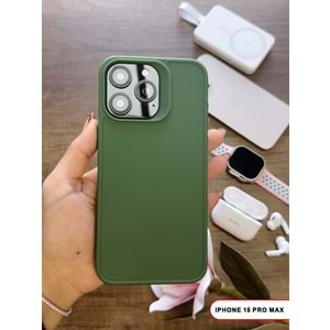 IPHONE 15 PRO MAX RENK ATMAYAN KEEP SİLİKON KILIF - HAKI
