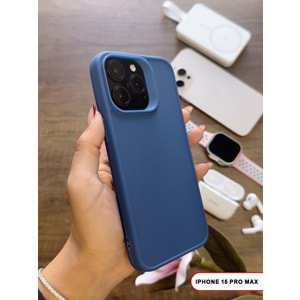 IPHONE 15 PRO MAX RENK ATMAYAN KEEP SİLİKON KILIF - LACIVERT