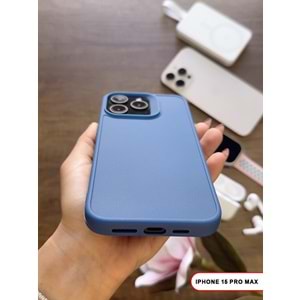 IPHONE 15 PRO MAX RENK ATMAYAN KEEP SİLİKON KILIF - LACIVERT