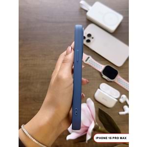 IPHONE 15 PRO MAX RENK ATMAYAN KEEP SİLİKON KILIF - LACIVERT