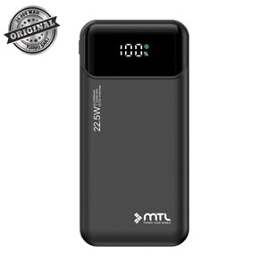 MT4320 20.000 MAH DAHİLİ KABLOLU 22,5 WATT TURBO ŞARJ POWERBANK /40