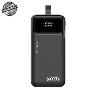MT4330 30.000 MAH DAHİLİ KABLOLU 22,5 WATT TURBO ŞARJ POWERBANK /32