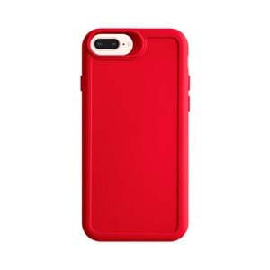 IPHONE 6/7/8 PLUS RENK ATMAYAN KEEP SİLİKON KILIF - KIRMIZI