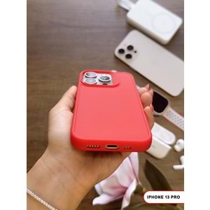 IPHONE 13 PRO RENK ATMAYAN KEEP SİLİKON KILIF - KIRMIZI