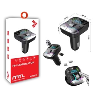 MT9873 55 WATT PD ŞARJLI BLUETOOTH FM MODÜLATÖR 10/120