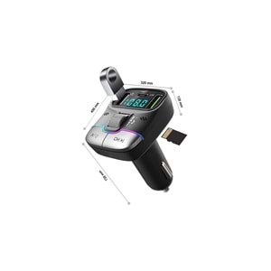 MT9873 55 WATT PD ŞARJLI BLUETOOTH FM MODÜLATÖR 10/120