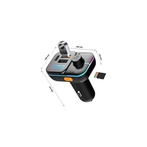 MT9874 55 WATT PD ŞARJLI BLUETOOTH FM MODÜLATÖR 10/120