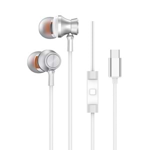 MT297 TYPE-C STEREO KABLOLU KULAKLIK 10/200 - BEYAZ