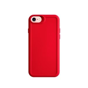 IPHONE 6 / 7 / 8 / SE 2021 / SE 2022 RENK ATMAYAN KEEP SİLİKON KILIF - KIRMIZI