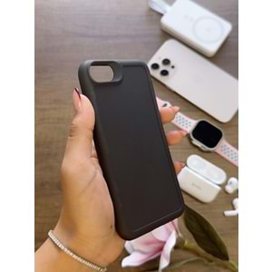 IPHONE 6 / 7 / 8 / SE 2021 / SE 2022 RENK ATMAYAN KEEP SİLİKON KILIF - SIYAH