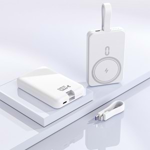 MT4440 10.000 MAH MAGSAFE DAHİLİ KABLOLU 22.5 W PD ŞARJ POWERBANK /60
