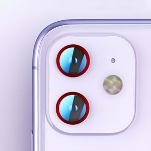 IPHONE 12 / IPHONE 12 MİNİ SAFİR LENS KORUMA - RED