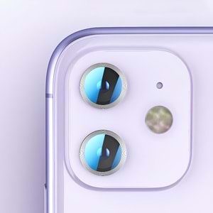 IPHONE 12 / IPHONE 12 MİNİ SAFİR LENS KORUMA - SILVER
