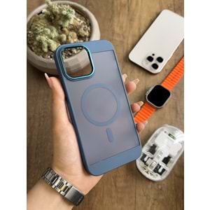 IPHONE 13 PRO MAX / IPHONE 12 PRO MAX MAGSAFE UYUMLU MAT SOO-635 SİLİKON KILIF KAPAK