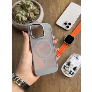 IPHONE 16 PRO MAGSAFE UYUMLU MAT SOO-635 SİLİKON KILIF KAPAK