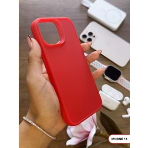 IPHONE 15 RENK ATMAYAN KEEP SİLİKON KILIF - KIRMIZI