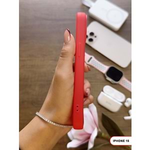 IPHONE 15 RENK ATMAYAN KEEP SİLİKON KILIF - KIRMIZI