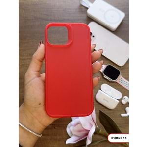 IPHONE 15 RENK ATMAYAN KEEP SİLİKON KILIF - KIRMIZI